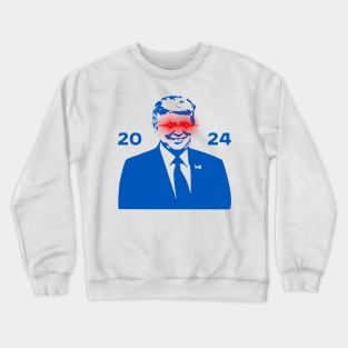 DARK TRUMP 2024 Dark Brandon Remix USA President (Blue) Crewneck Sweatshirt